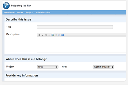 Fixx Create New Issue