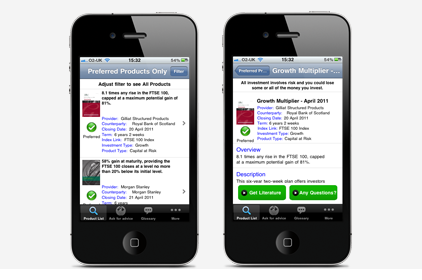 Compare Structured Products iPhone