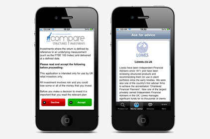 Compare Structured Products iPhone